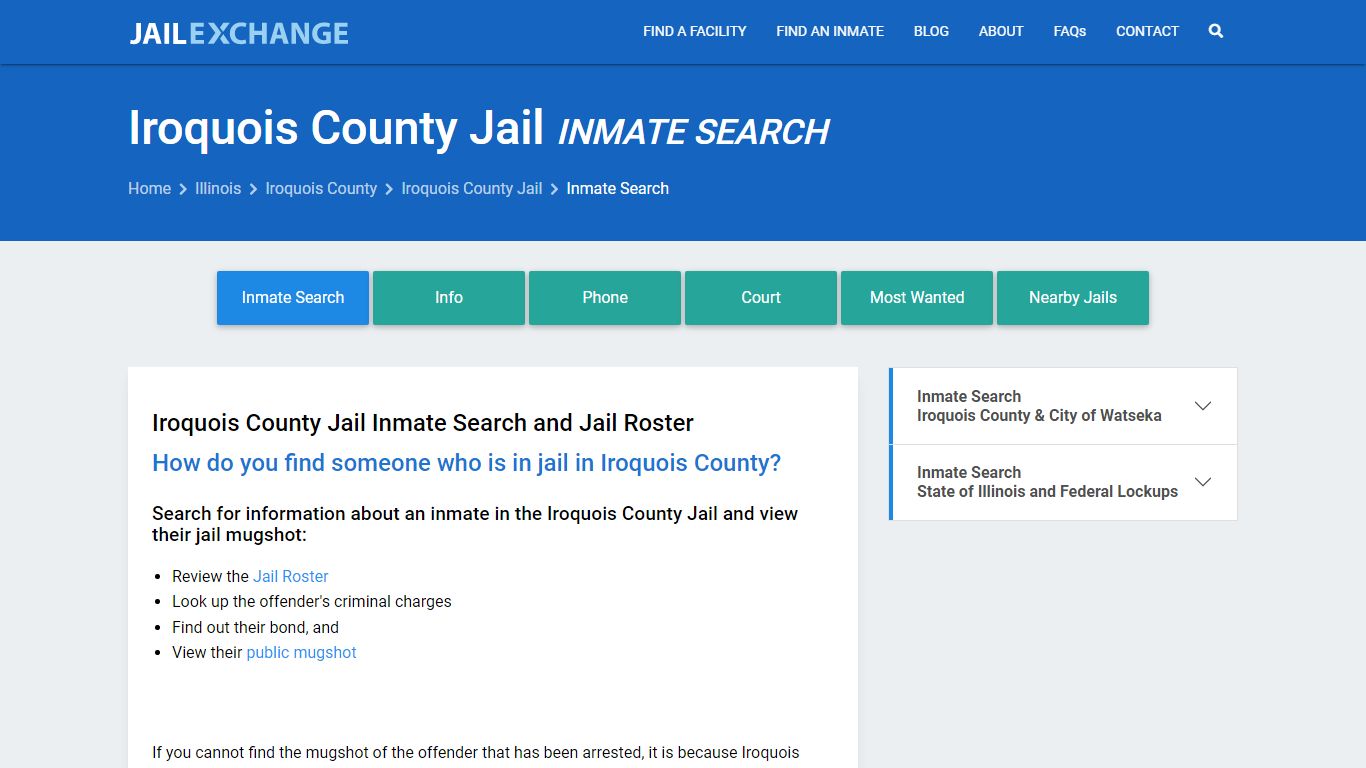 Inmate Search: Roster & Mugshots - Iroquois County Jail, IL