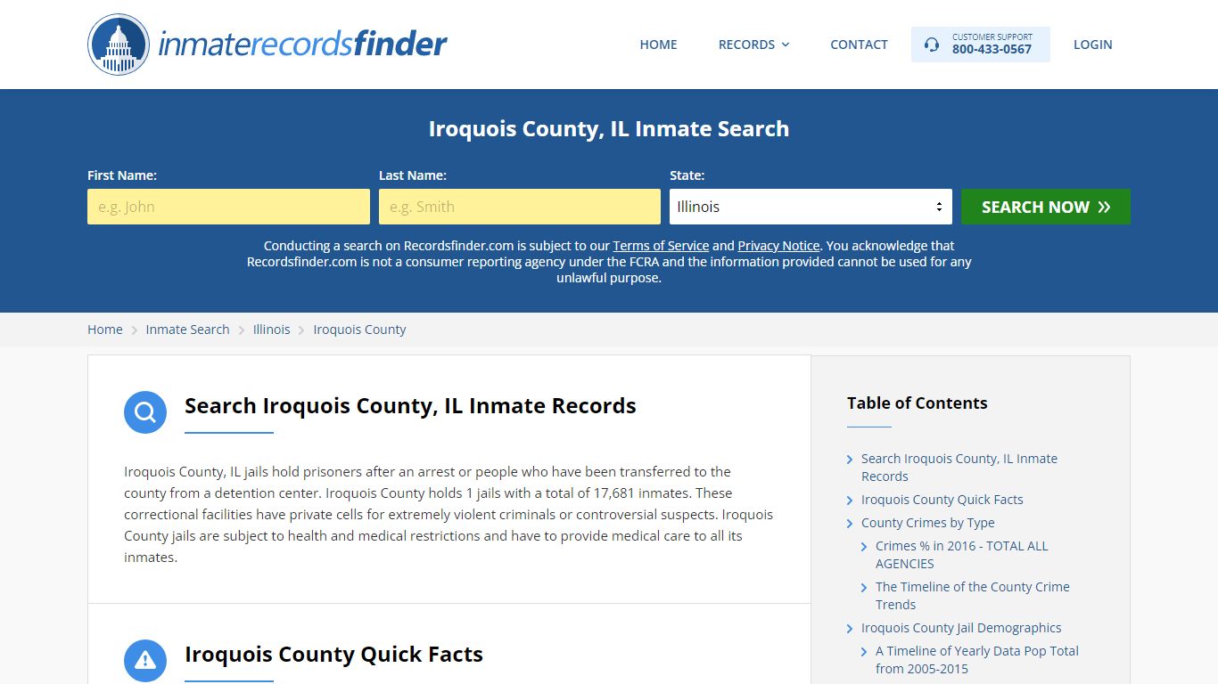 Iroquois County, IL Inmate Lookup & Jail Records Online